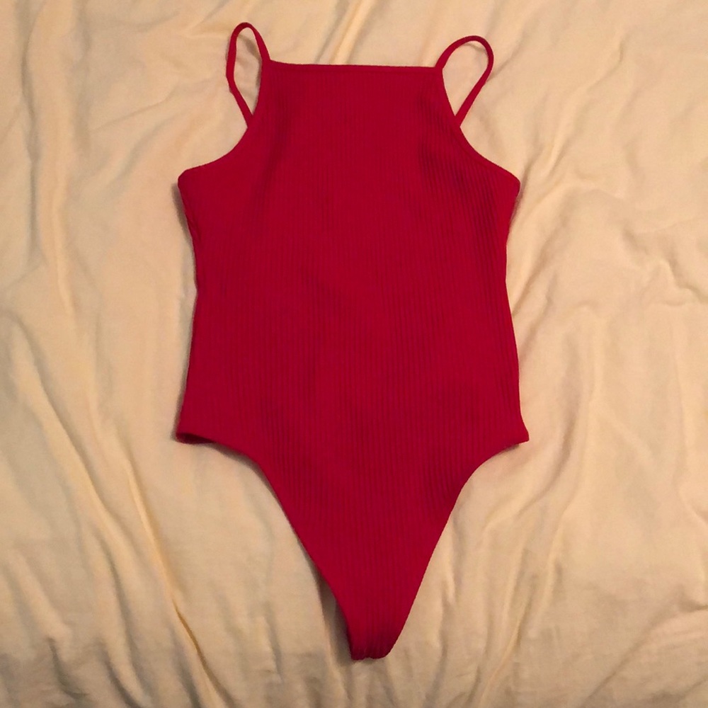 Red aritzia bodysuit